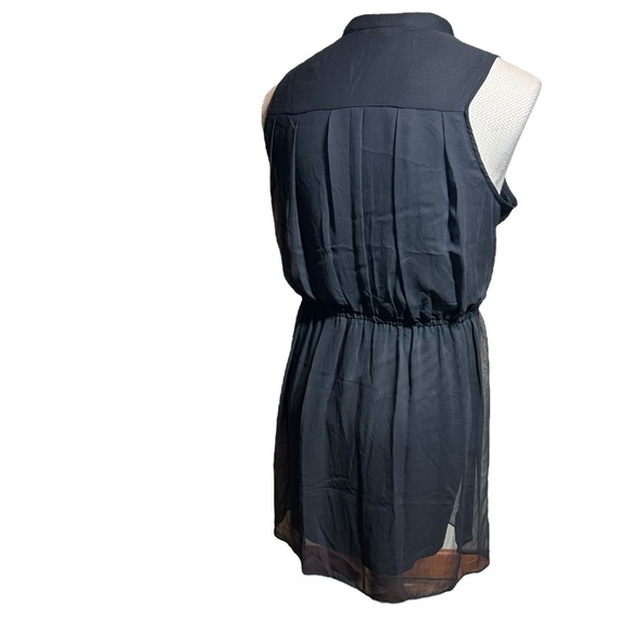 NINE WEST Women's V-Neck Tie Waist Dress Sheer with Underlay Size XXL - Picture 5 of 13